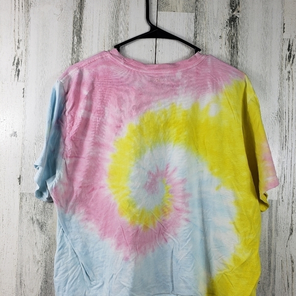 Polaroid tie dye crop short sleeve tshirt women's plus size XXXL - Picture 4 of 8